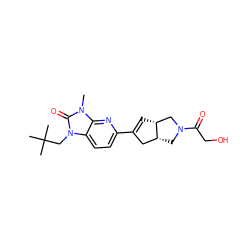 Cn1c(=O)n(CC(C)(C)C)c2ccc(C3=C[C@@H]4CN(C(=O)CO)C[C@@H]4C3)nc21 ZINC000204960100