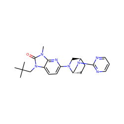 Cn1c(=O)n(CC(C)(C)C)c2ccc(N3C[C@H]4CC[C@H]3CN4c3ncccn3)nc21 ZINC000653867750