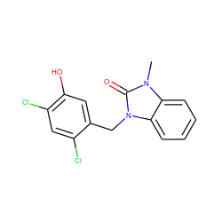 Cn1c(=O)n(Cc2cc(O)c(Cl)cc2Cl)c2ccccc21 ZINC001772598495