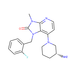 Cn1c(=O)n(Cc2ccccc2F)c2c(N3CCC[C@@H](N)C3)ccnc21 ZINC000199371076