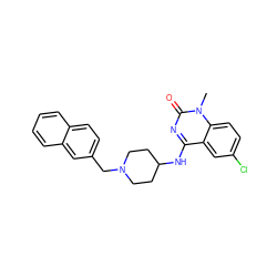 Cn1c(=O)nc(NC2CCN(Cc3ccc4ccccc4c3)CC2)c2cc(Cl)ccc21 ZINC000036126668