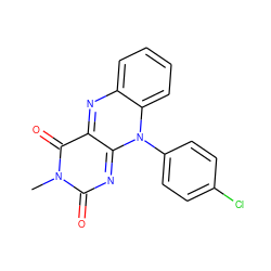 Cn1c(=O)nc2n(-c3ccc(Cl)cc3)c3ccccc3nc-2c1=O ZINC000005161509