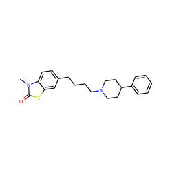 Cn1c(=O)sc2cc(CCCCN3CCC(c4ccccc4)CC3)ccc21 ZINC000013440622