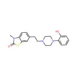 Cn1c(=O)sc2cc(CCN3CCN(c4ccccc4O)CC3)ccc21 ZINC000013779681