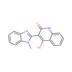 Cn1c(-c2c(O)c3ccccc3[nH]c2=O)nc2ccccc21 ZINC000040956779