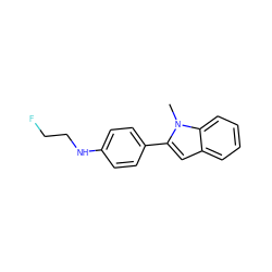 Cn1c(-c2ccc(NCCF)cc2)cc2ccccc21 ZINC000096908588