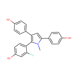 Cn1c(-c2ccc(O)cc2)cc(-c2ccc(O)cc2)c1-c1ccc(O)cc1F ZINC000095578108