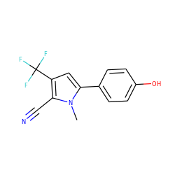 Cn1c(-c2ccc(O)cc2)cc(C(F)(F)F)c1C#N ZINC001772607848