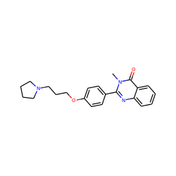 Cn1c(-c2ccc(OCCCN3CCCC3)cc2)nc2ccccc2c1=O ZINC000014211500