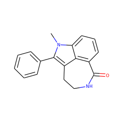 Cn1c(-c2ccccc2)c2c3c(cccc31)C(=O)NCC2 ZINC000013491940