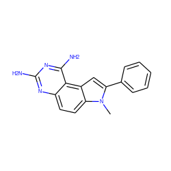 Cn1c(-c2ccccc2)cc2c3c(N)nc(N)nc3ccc21 ZINC000045190090