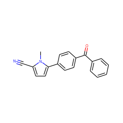 Cn1c(C#N)ccc1-c1ccc(C(=O)c2ccccc2)cc1 ZINC000058538182