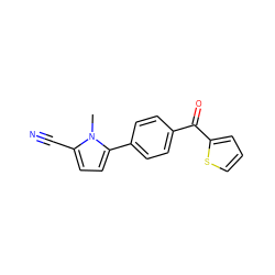 Cn1c(C#N)ccc1-c1ccc(C(=O)c2cccs2)cc1 ZINC000058534507