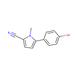 Cn1c(C#N)ccc1-c1ccc(O)cc1 ZINC000260783110