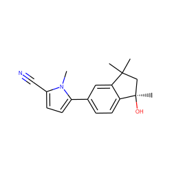 Cn1c(C#N)ccc1-c1ccc2c(c1)C(C)(C)C[C@@]2(C)O ZINC000045255305