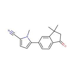 Cn1c(C#N)ccc1-c1ccc2c(c1)C(C)(C)CC2=O ZINC000034864983