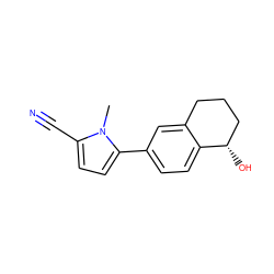 Cn1c(C#N)ccc1-c1ccc2c(c1)CCC[C@@H]2O ZINC000035286214