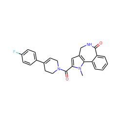 Cn1c(C(=O)N2CC=C(c3ccc(F)cc3)CC2)cc2c1-c1ccccc1C(=O)NC2 ZINC000169352952