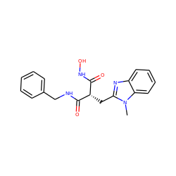 Cn1c(C[C@@H](C(=O)NO)C(=O)NCc2ccccc2)nc2ccccc21 ZINC000028640110