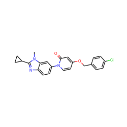 Cn1c(C2CC2)nc2ccc(-n3ccc(OCc4ccc(Cl)cc4)cc3=O)cc21 ZINC000223438641