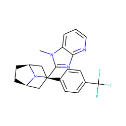 Cn1c(CN2[C@H]3CC[C@@H]2C[C@H](c2ccc(C(F)(F)F)cc2)C3)nc2ncccc21 ZINC000254047060