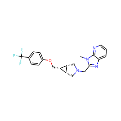 Cn1c(CN2C[C@@H]3[C@H](COc4ccc(C(F)(F)F)cc4)[C@@H]3C2)nc2cccnc21 ZINC000253664659