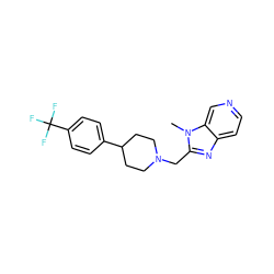 Cn1c(CN2CCC(c3ccc(C(F)(F)F)cc3)CC2)nc2ccncc21 ZINC000071316517