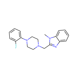 Cn1c(CN2CCN(c3ccccc3F)CC2)nc2ccccc21 ZINC000045355021