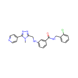 Cn1c(CNc2cccc(C(=O)NCc3ccccc3Cl)c2)nnc1-c1ccncc1 ZINC001772590934