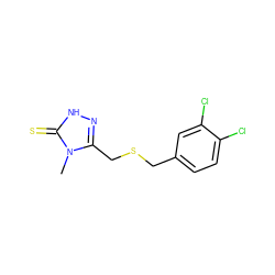 Cn1c(CSCc2ccc(Cl)c(Cl)c2)n[nH]c1=S ZINC000006557182