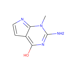 Cn1c(N)nc(O)c2ccnc1-2 ZINC000100708795