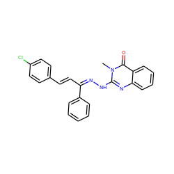 Cn1c(N/N=C(/C=C/c2ccc(Cl)cc2)c2ccccc2)nc2ccccc2c1=O ZINC000038729089