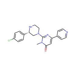 Cn1c(N2CCN[C@@H](c3ccc(Cl)cc3)C2)nc(-c2ccncc2)cc1=O ZINC000116770369