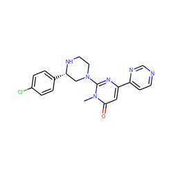 Cn1c(N2CCN[C@@H](c3ccc(Cl)cc3)C2)nc(-c2ccncn2)cc1=O ZINC000116773197