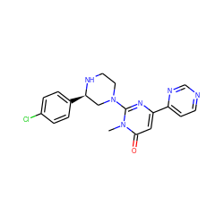 Cn1c(N2CCN[C@H](c3ccc(Cl)cc3)C2)nc(-c2ccncn2)cc1=O ZINC000116773194