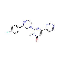 Cn1c(N2CCN[C@H](c3ccc(F)cc3)C2)nc(-c2ccncn2)cc1=O ZINC000116829644