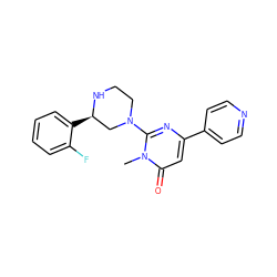 Cn1c(N2CCN[C@H](c3ccccc3F)C2)nc(-c2ccncc2)cc1=O ZINC000116774443