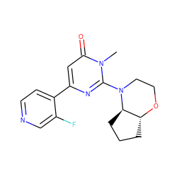 Cn1c(N2CCO[C@@H]3CCC[C@H]32)nc(-c2ccncc2F)cc1=O ZINC000114416880