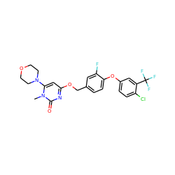 Cn1c(N2CCOCC2)cc(OCc2ccc(Oc3ccc(Cl)c(C(F)(F)F)c3)c(F)c2)nc1=O ZINC000653725353