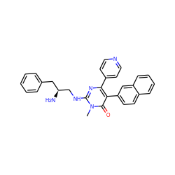 Cn1c(NC[C@@H](N)Cc2ccccc2)nc(-c2ccncc2)c(-c2ccc3ccccc3c2)c1=O ZINC000013982572