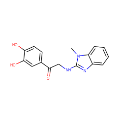 Cn1c(NCC(=O)c2ccc(O)c(O)c2)nc2ccccc21 ZINC000059064082