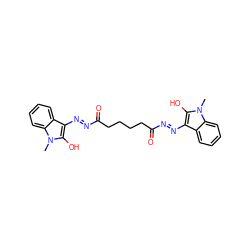 Cn1c(O)c(/N=N/C(=O)CCCCC(=O)/N=N/c2c(O)n(C)c3ccccc23)c2ccccc21 ZINC000101038305