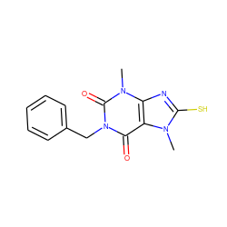 Cn1c(S)nc2c1c(=O)n(Cc1ccccc1)c(=O)n2C ZINC000007425816