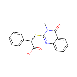 Cn1c(S[C@H](C(=O)O)c2ccccc2)nc2ccccc2c1=O ZINC000063539173