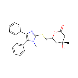 Cn1c(SC[C@H]2C[C@@](C)(O)CC(=O)O2)nc(-c2ccccc2)c1-c1ccccc1 ZINC000027438246