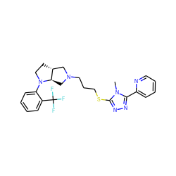 Cn1c(SCCCN2C[C@@H]3[C@H](CCN3c3ccccc3C(F)(F)F)C2)nnc1-c1ccccn1 ZINC000653730427