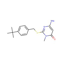 Cn1c(SCc2ccc(C(C)(C)C)cc2)nc(N)cc1=O ZINC000073167698