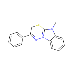 Cn1c2[n+](c3ccccc31)N=C(c1ccccc1)CS2 ZINC000012428076