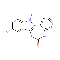 Cn1c2c(c3cc(Br)ccc31)CC(=O)Nc1ccccc1-2 ZINC000013532034