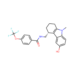 Cn1c2c(c3cc(O)ccc31)[C@H](CNC(=O)c1ccc(OC(F)(F)F)cc1)CCC2 ZINC000029040490